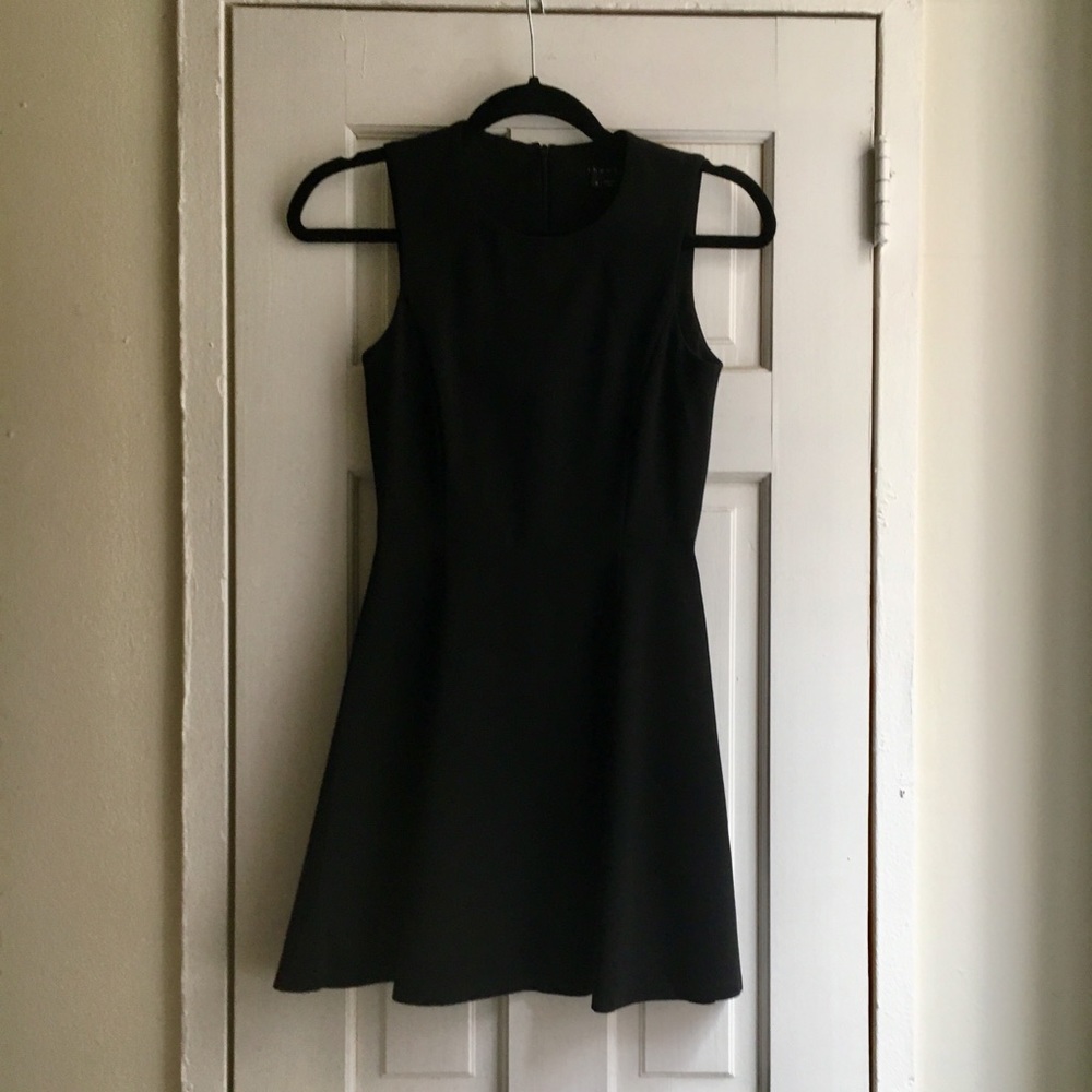 Theory Tillora sleeveless fit + flare mini dress.